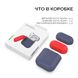 Чехол для Apple AirPods MIC Two Color Silicone Case for Apple AirPods - Navy Blue/Red, цена | Фото 7