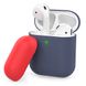 Чехол для Apple AirPods MIC Two Color Silicone Case for Apple AirPods - Navy Blue/Red, цена | Фото 1