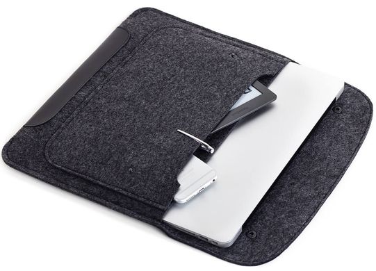 Чохол-конверт Gmakin для MacBook 12 - Black (GM01-12), ціна | Фото