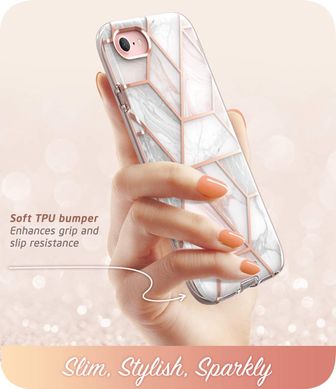 Протиударний чохол із захисним склом i-Blason [Cosmo Series] Case for iPhone 7/8/SE(2020) - Marble, ціна | Фото