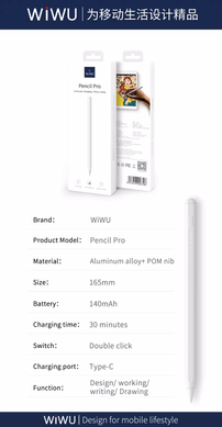 Стилус WIWU Pencil Pro (4 LED Version 2022), цена | Фото