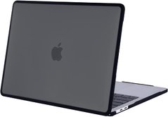 Пластиковая накладка c силиконовым бампером STR Dual Color Hard Case for MacBook Air 13.6 (2022 | M2) - Black/Black, цена | Фото