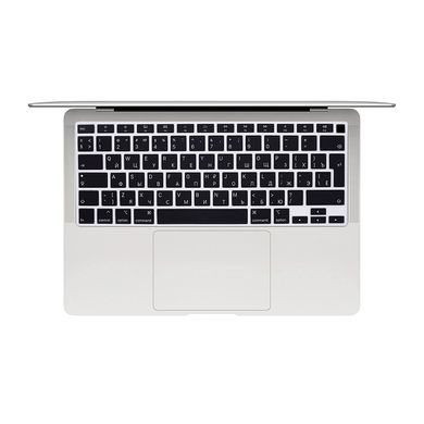 Накладка на клавіатуру STR для MacBook Air 13 (2020) - Чорна EU (з російськими літерами), ціна | Фото