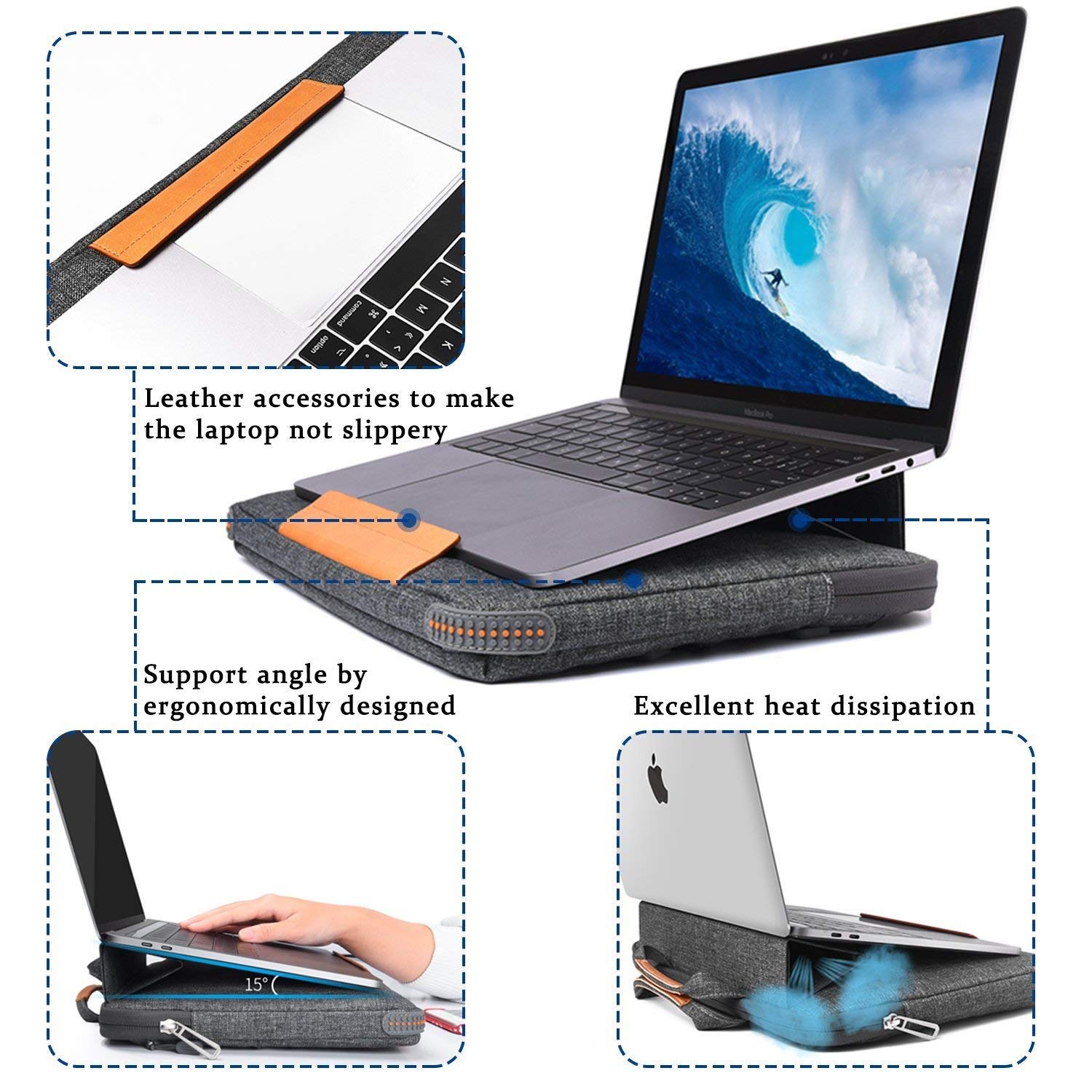 Чехол WIWU Smart Stand Sleeve for MacBook Air / Pro 13 - Gray