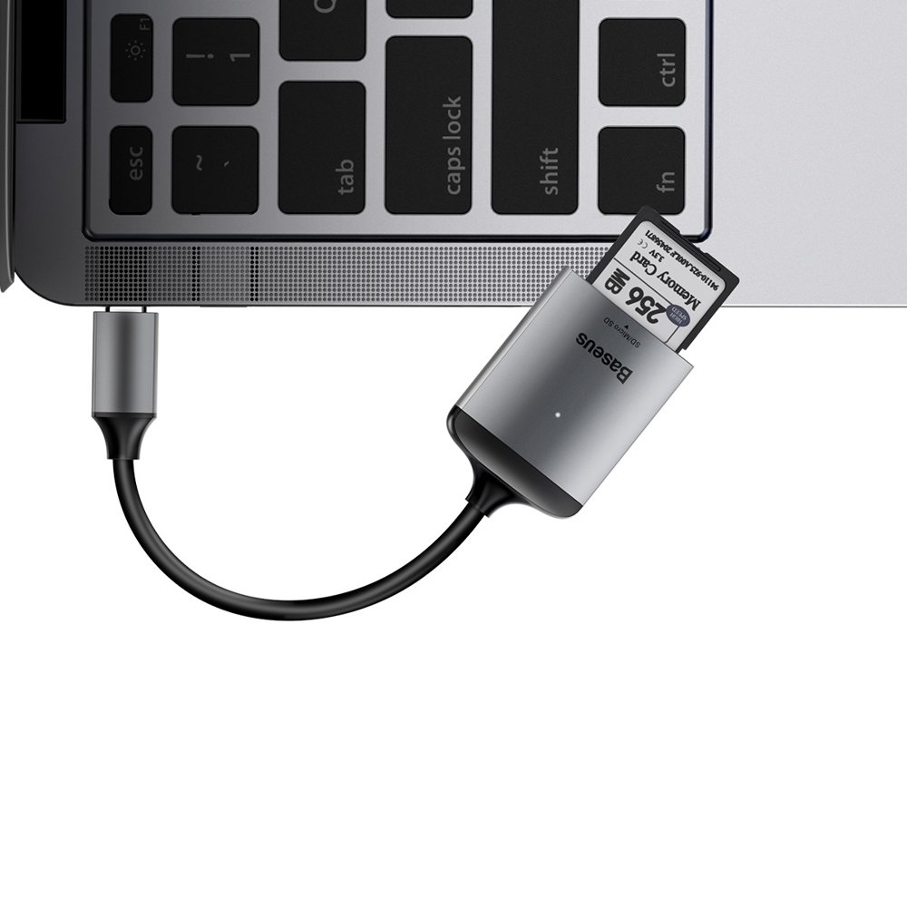 Адаптер Baseus Enjoy series Type-C to SD/TF card reader HUB adapter Grey