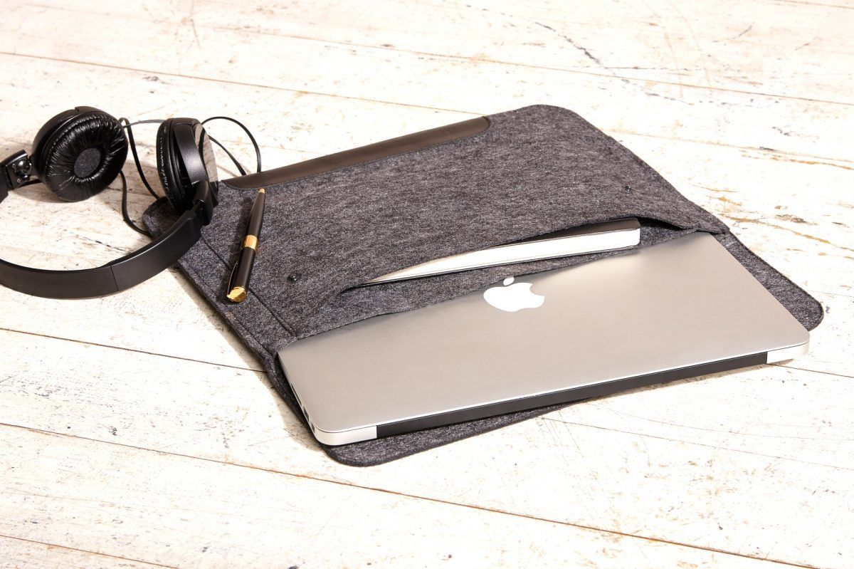 Чехол-конверт Gmakin для MacBook Air 13 / Pro Retina 13 (2012-2015) - Black (GM01)