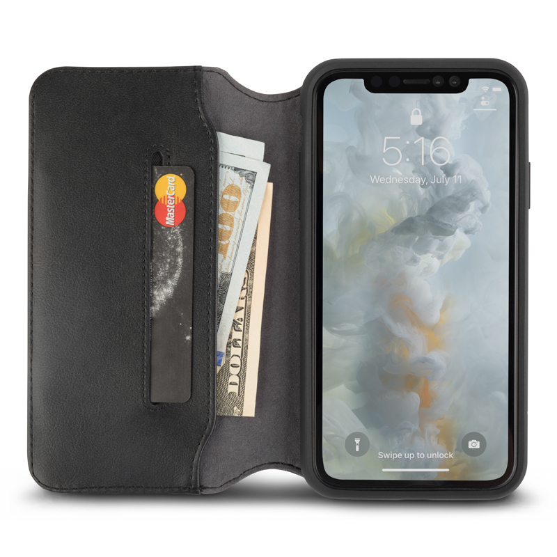 Чехол Moshi Overture Premium Wallet Case Charcoal Black for iPhone XS Max (99MO091011)