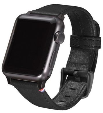 Шкіряний ремінець Decoded for Apple Watch 38/40/41 mm (Series SE/7/6/5/4/3/2/1) Leather Strap - Black (D5AW38SP1B), ціна | Фото