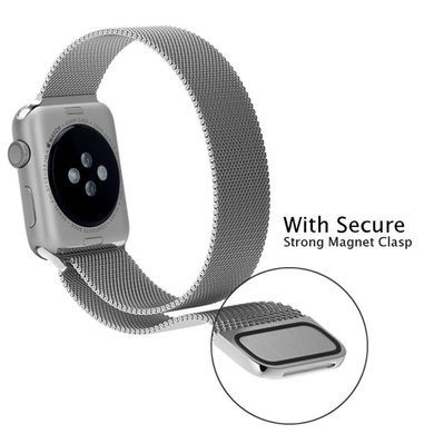 Металевий ремінець STR Milanese Loop Band for Apple Watch 42/44/45 mm (Series SE/7/6/5/4/3/2/1) - Green, ціна | Фото