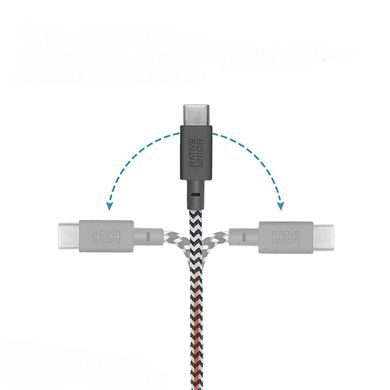 Кабель Native Union Belt Cable USB-A to USB-C Zebra (3 m) (BELT-KV-AC-ZEB-3), ціна | Фото