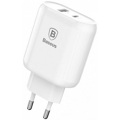 Зарядний пристрій Baseus Bojure Series Quick Charge EU Type-C PD+USB 32W - White (CCALL-BG02), ціна | Фото