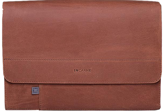 Кожаный чехол ручной работы INCARNE ATLAS для MacBook Pro 15 (2016-2019) - Коньяк, цена | Фото