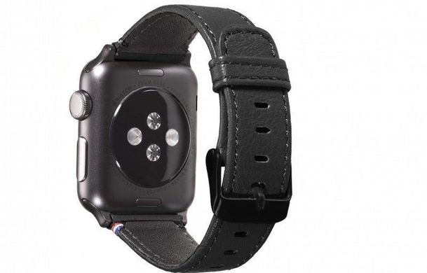 Шкіряний ремінець Decoded for Apple Watch 38/40/41 mm (Series SE/7/6/5/4/3/2/1) Leather Strap - Black (D5AW38SP1B), ціна | Фото