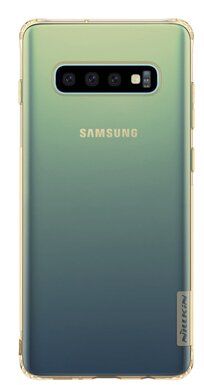 TPU чохол Nillkin Nature Series для Samsung Galaxy S10 - Золотий (Прозорий), ціна | Фото