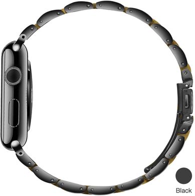 Металевий ремінець c керамічними вставками STR Resin Band for Apple Watch 45/44/42 mm (Series SE/7/6/5/4/3/2/1) - Gold/Yellow, ціна | Фото