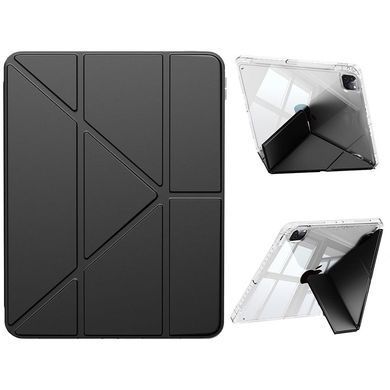 Силіконовий чохол-книжка з тримачем для стилуса STR Liuli 4 Origami Cover для iPad Pro 12,9 (2018&ndash;2022) | Air 13 (2024) &mdash; Black, ціна | Фото