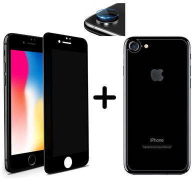 Защитное стекло JINYA Defender Privacy 3 in 1 set for iPhone7/8 - Black (JA6081), цена | Фото