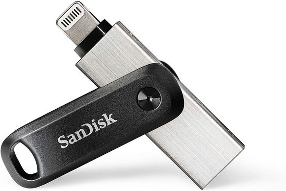 Флешка для iPhone/iPad SanDisk iXpand Go USB 3.0 / Lightning 128GB - Black (SDIX60N-128G-GN6NE), цена | Фото