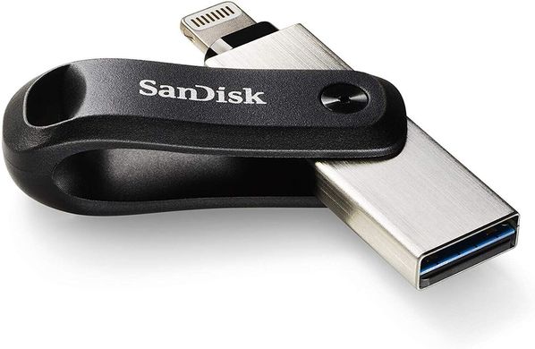 Флешка для iPhone/iPad SanDisk iXpand Go USB 3.0 / Lightning 128GB - Black (SDIX60N-128G-GN6NE), цена | Фото