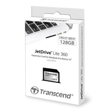 Карта пам'яті Transcend JetDrive Lite 128GB Retina MacBook Pro 15' Late 2013-Middle 2015 (TS128GJDL360), ціна | Фото