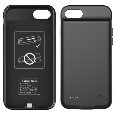Чехол-аккумулятор AmaCase для iPhone 6+/6S+/7+/8+ 6000 mAh - Black (AMA051), цена | Фото