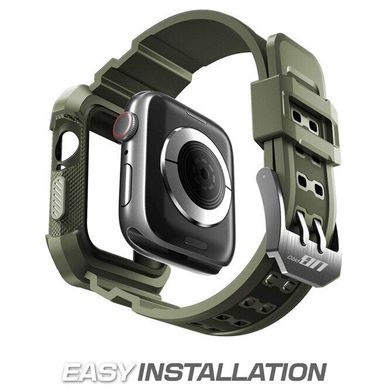 Ремінець з чохлом SUPCASE UB Pro Case for Apple Watch Series 4/5 (44mm) - Dark Green (SUP-AW44-UBPRO-DG), ціна | Фото