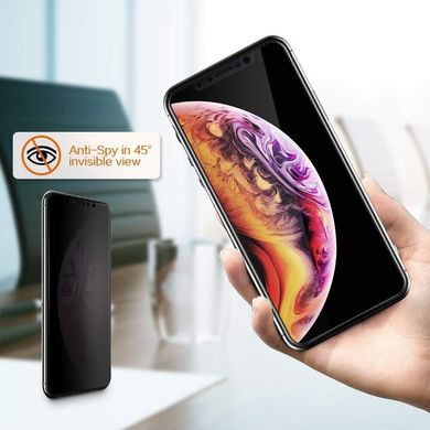Захисне скло Анти-шпіон MIC Privacy 3D Full-Screen для iPhone Xs Max/11 Pro Max, ціна | Фото
