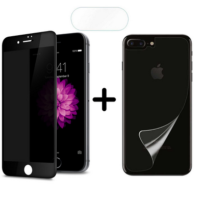 Защитное стекло JINYA Defender Privacy 3 in 1 set for iPhone 7Plus/8Plus - Black (JA6083), цена | Фото