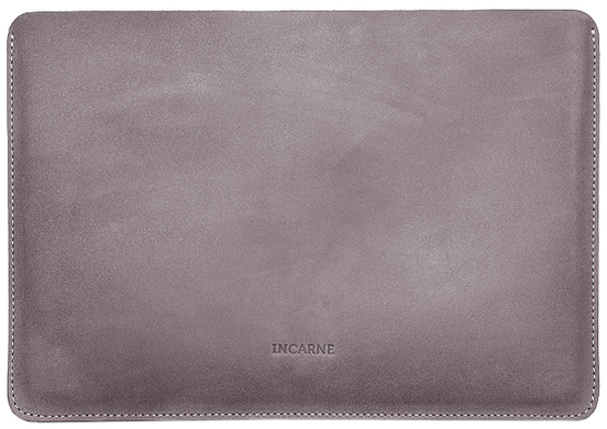 Кожаный чехол ручной работы INCARNE NEW GAMMA для MacBook Pro 15 (2016-2019) - Голубой, цена | Фото