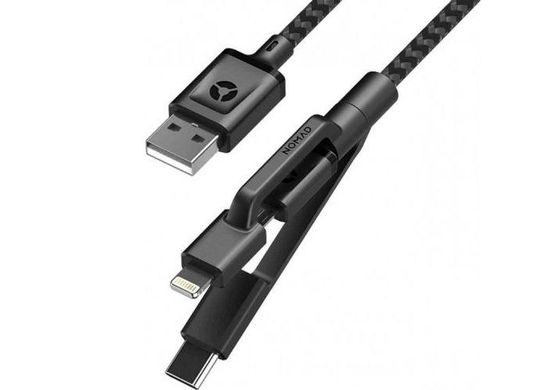 Кабель Nomad Universal Cable 3 in 1 Black (0.3 m) (NM0B5BA000), ціна | Фото