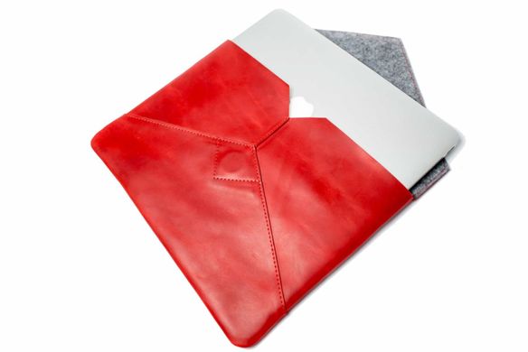 Шкіряний чохол Handmade Sleeve для MacBook 12/Air/Pro/Pro 2016 - Бордо (03008), ціна | Фото