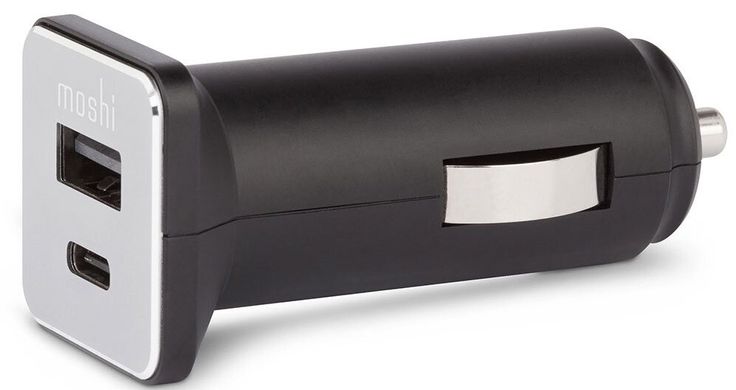 Автомобільна зарядка Moshi QuikDuo Car Charger USB-C PD/QC Black (36 W) (99MO022072), ціна | Фото
