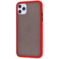 Матовый противоударный чехол STR Matte Color Case for iPhone 11 Pro - White/red, цена | Фото