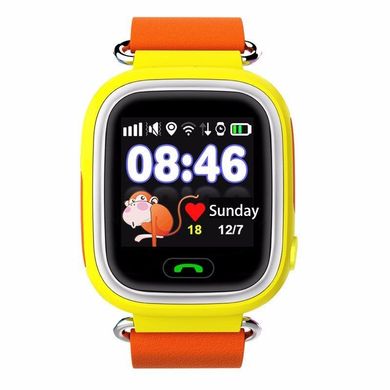 Дитячий смарт-годинник с GPS трекером Q90 - Жовті, ціна | Фото