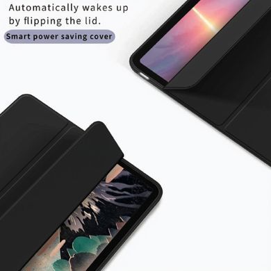 Чехол-книжка с держателем для стилуса STR Trifold Pencil Holder Case PU Leather for iPad Pro 11 (2018 | 2020 | 2021 | 2022) - Black, цена | Фото