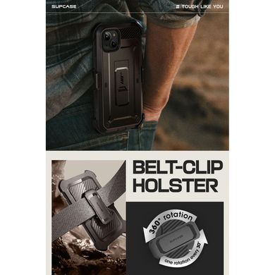 Противоударный чехол с защитой экрана SUPCASE Unicorn Beetle Pro Rugged Case for iPhone 15 - Black