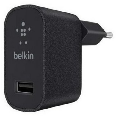 Мережевий зарядний пристрій Belkin Home Charger (12W) USB 2.4A, Mixit Metallic, black, ціна | Фото