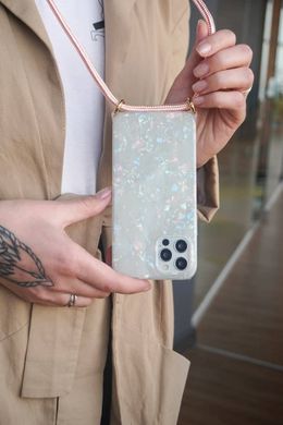 Чохол на шнурку MIC Confetti Jelly Case with Cord (TPU) iPhone 11 Pro Max - White, ціна | Фото