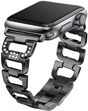 Ремінець для Apple Watch 38/40/41 mm (Series SE/7/6/5/4/3/2/1) STR Bling Band - Black, ціна | Фото