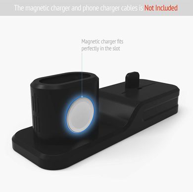 Док-станція STR 3 in1 Charging Stand for iPhone / Apple Watch / AirPods - Black (STR-DOCK-BK), ціна | Фото