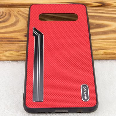 TPU чохол SHENGO Textile series для Samsung Galaxy S10 - Червоний, ціна | Фото