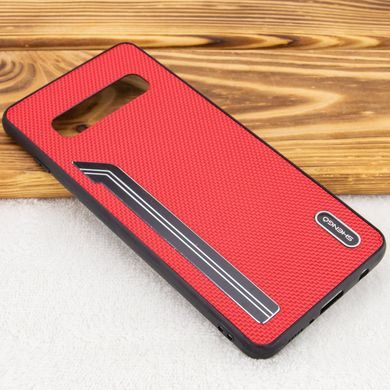 TPU чохол SHENGO Textile series для Samsung Galaxy S10 - Червоний, ціна | Фото