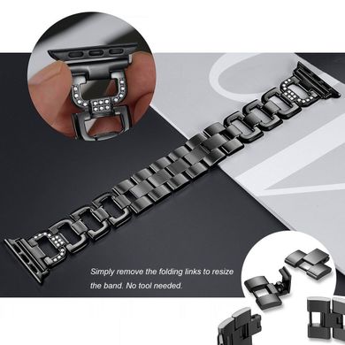Ремешок для Apple Watch 38/40/41 mm (Series SE/7/6/5/4/3/2/1) STR Bling Band - Black, цена | Фото