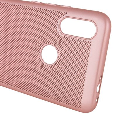 Ультратонкий дихаючий Чохол Grid case для Xiaomi Redmi 7 - Рожевий, ціна | Фото