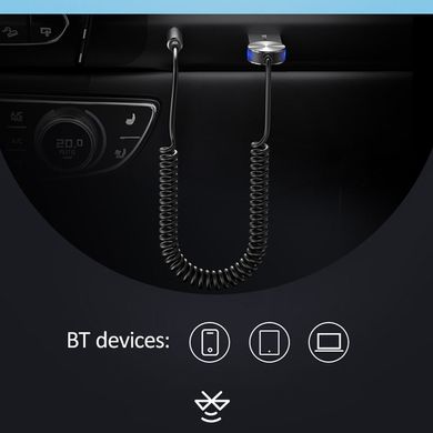 Аадаптер USAMS Car Wireless Audio Receiver US-SJ464 |BT5.0| (black), ціна | Фото