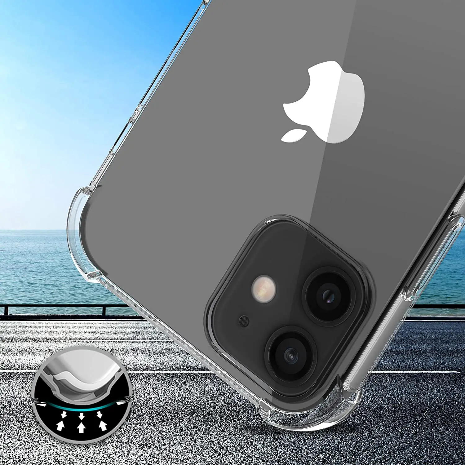 Силіконовий протиударний чохол STR WXD Силикон 0.8 mm для iPhone 12 mini - Clear