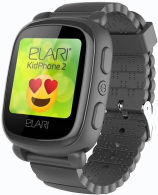 Дитячий смарт-годинник Elari KidPhone 2 Black із GPS-трекером (KP-2B), ціна | Фото