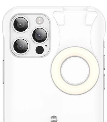 Селфи-чехол со вспышкой Selfie Camera Case iPhone 12/12 Pro - White, цена | Фото