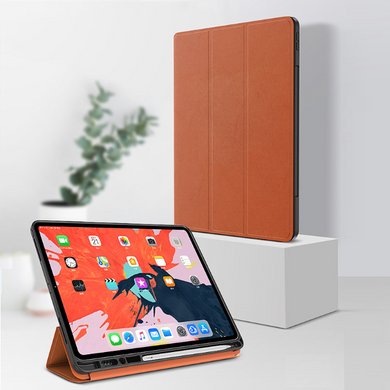Чехол TOTU Leather Case + сharge the pencil for iPad Pro 12.9 (2018) - Brown, цена | Фото
