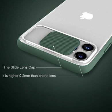 Чехол с защитой камеры STR Clear Slide Camera для iPhone 7/8/SE (2020) - Green, цена | Фото